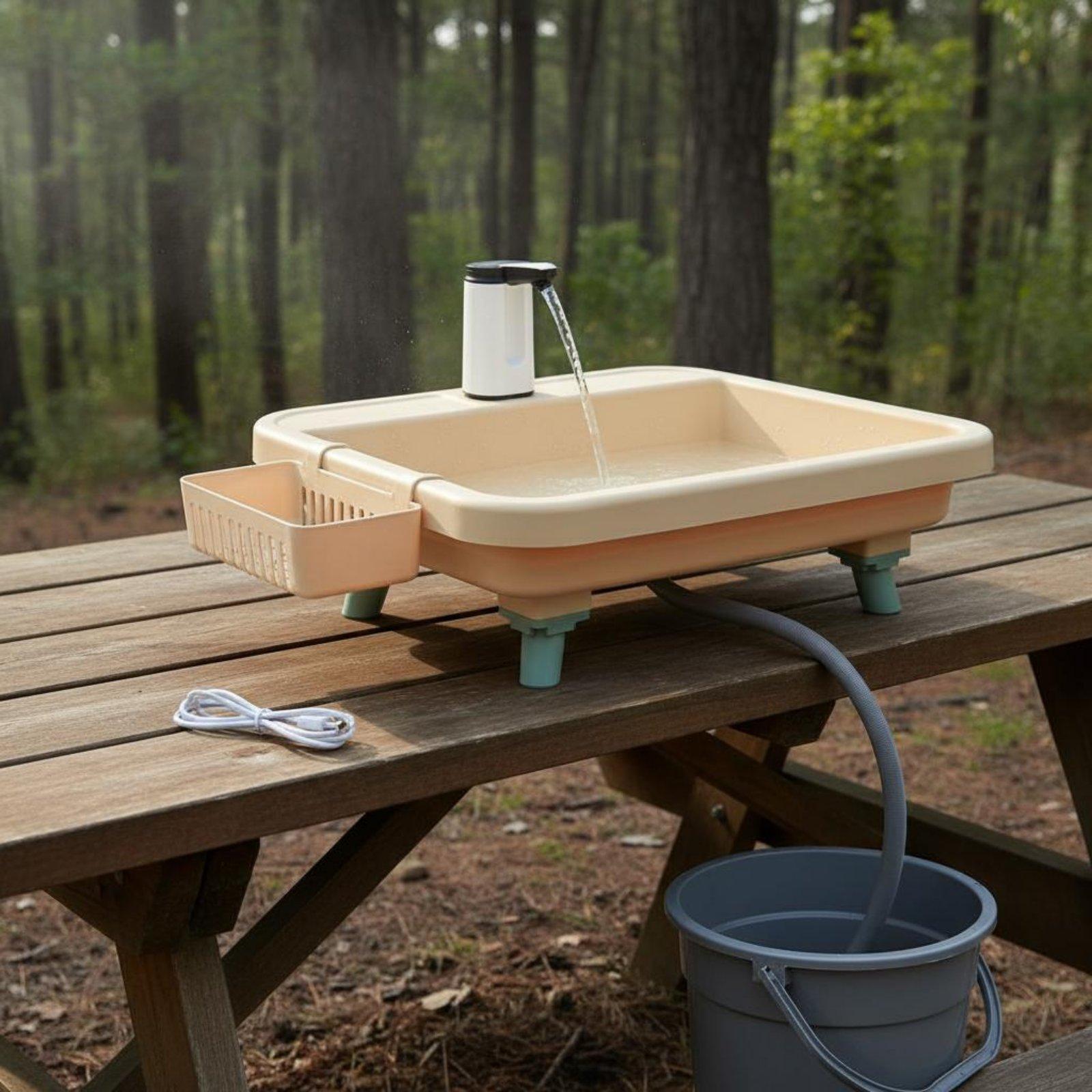 Faucet - Lavabo Portatile da Campeggio con Pompa