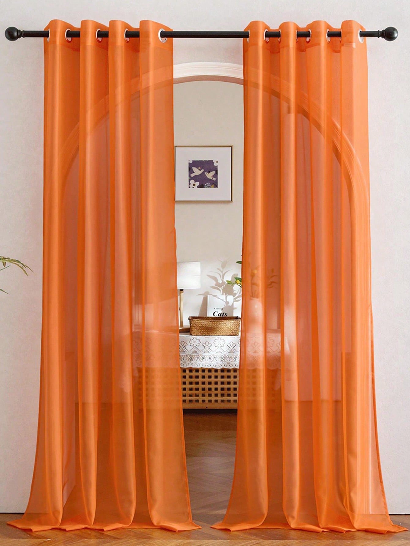 Curtain Rods - 1 pz Elegante Tenda in Organza