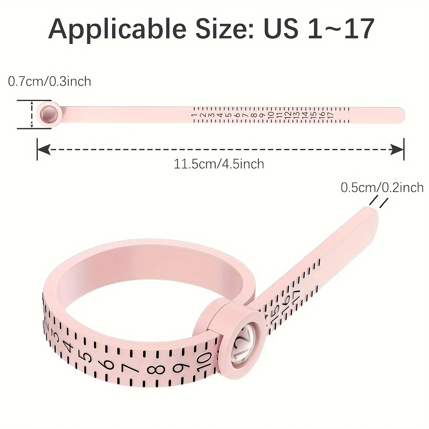 Misuratore di Anelli 1-17 con  - Tape Measure recensione e prezzo