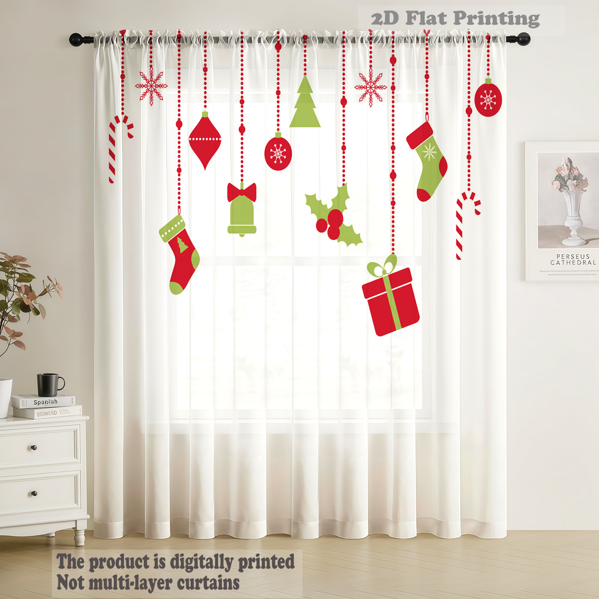 Tende natalizie in voile trasp - Curtain Rods recensione e prezzo