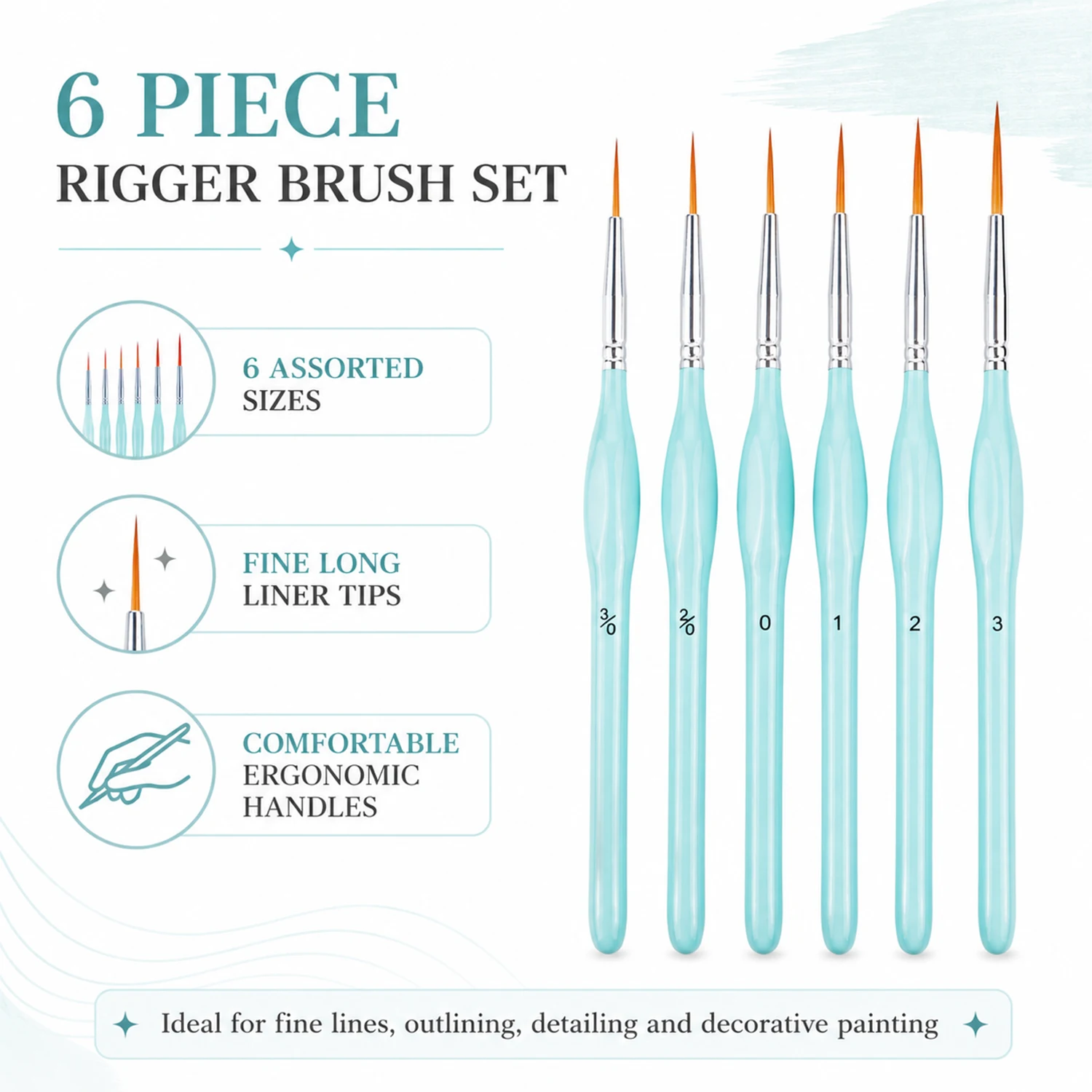 Set di 6 Pennelli per Pittura, - Paint Brush recensione e prezzo